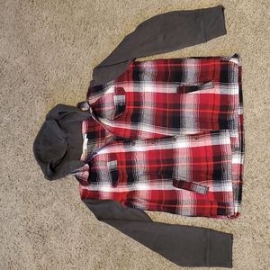 Aeropostale brand hooded flannel Size S